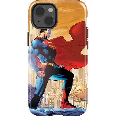 DC Comics Superman For Tomorrow Cover Art by Jim Lee iPhone 15 Impact Case